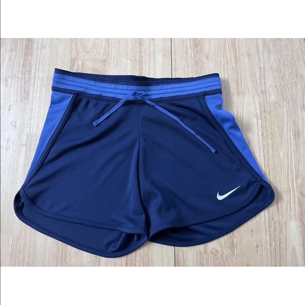Women's Short Nike Dri- Fit Size:XS Color: Navy and Purple Elastic Waistband